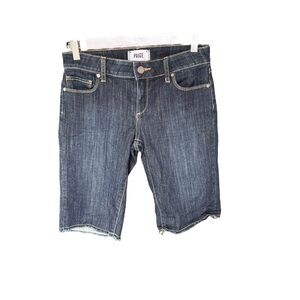Paige - Slim Mid Rise Bermuda Jean Shorts Sz 25